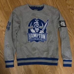 Legacy Hampton Pirates Gray and Blue Crewneck Sweater